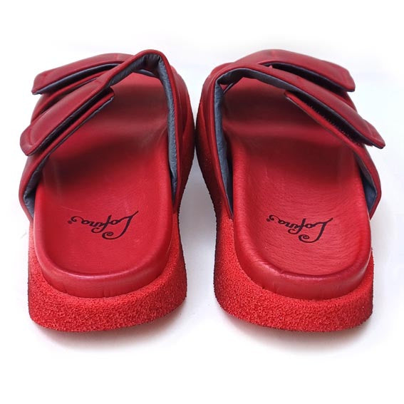 Lofina Red Leather Sandals.