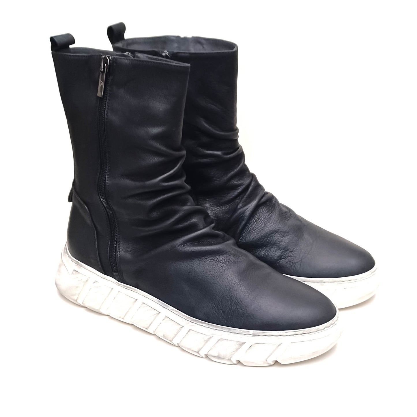 Lofina Leather Boots White Sole- MENS