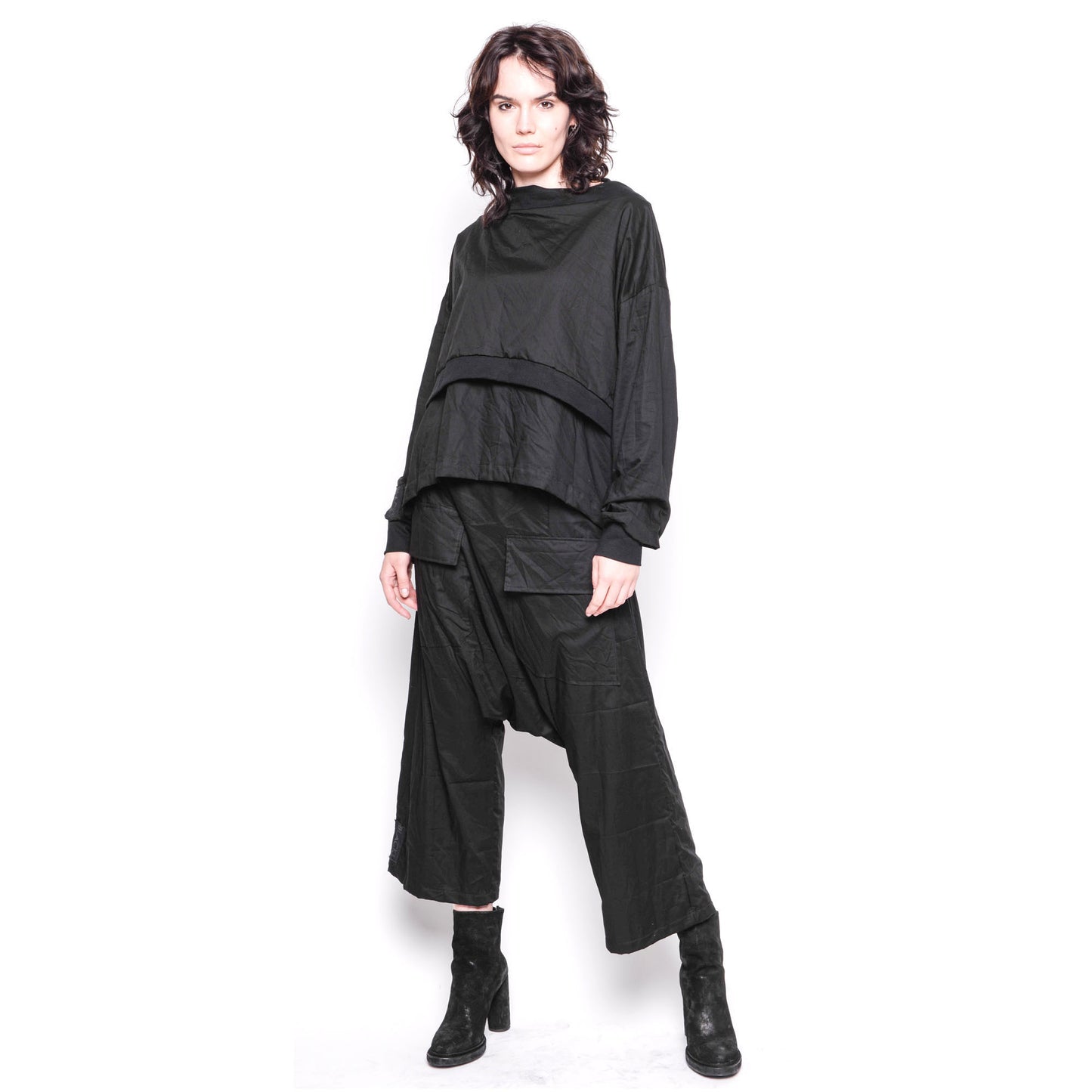 Cotton low crotch pant