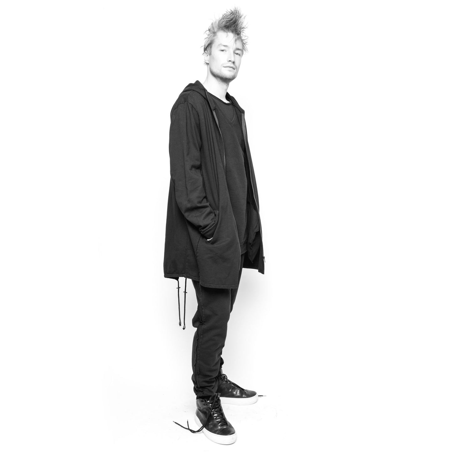 Long Zip up hoodie jacket.