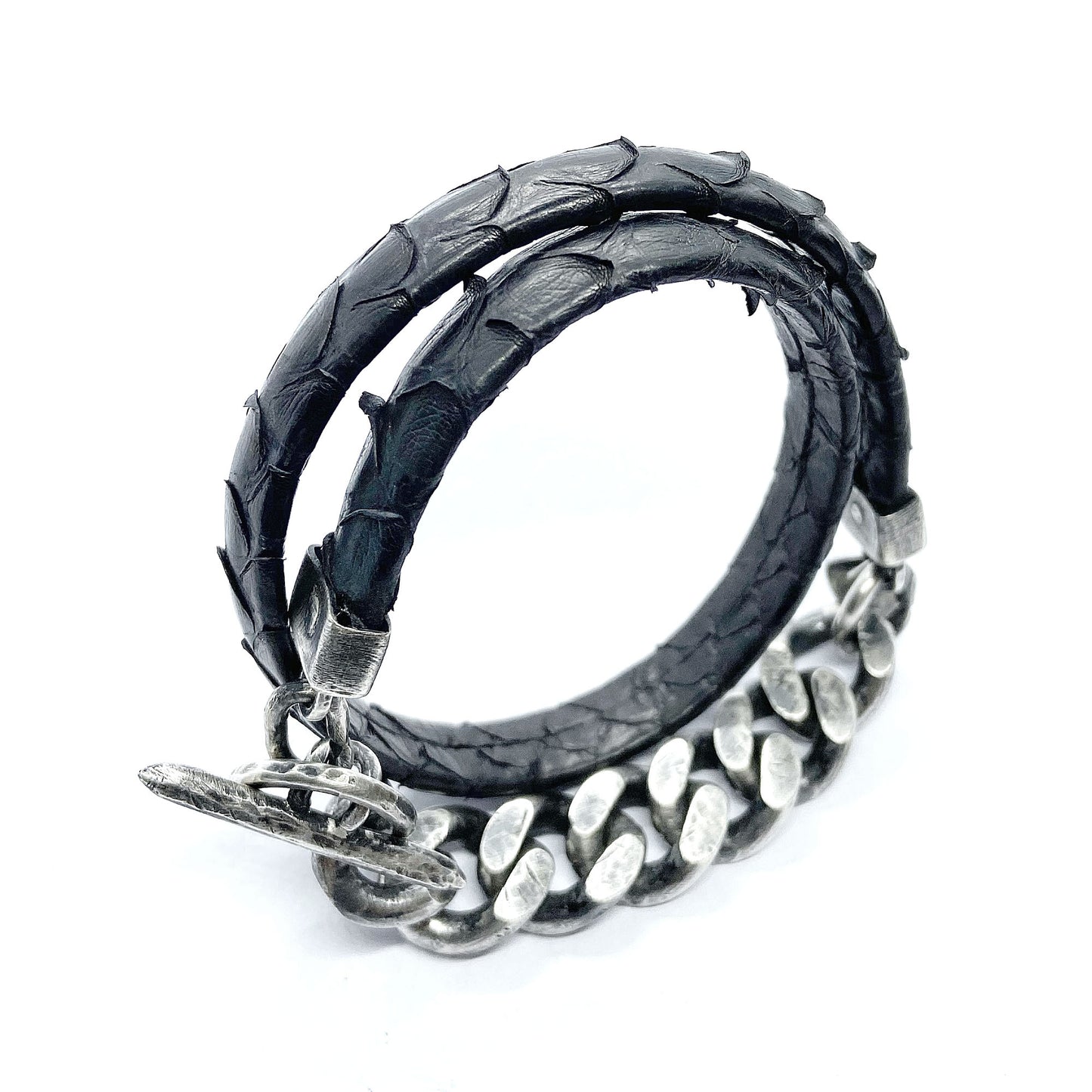 Curb chain wrap bracelet