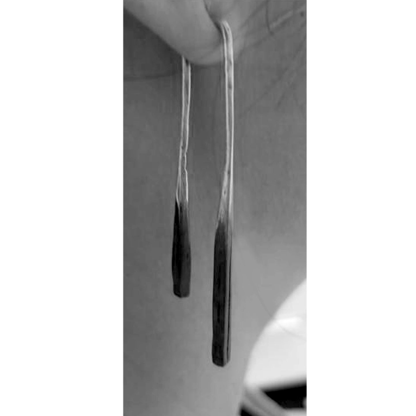 Oxidised silver earrings. Avantgarde.