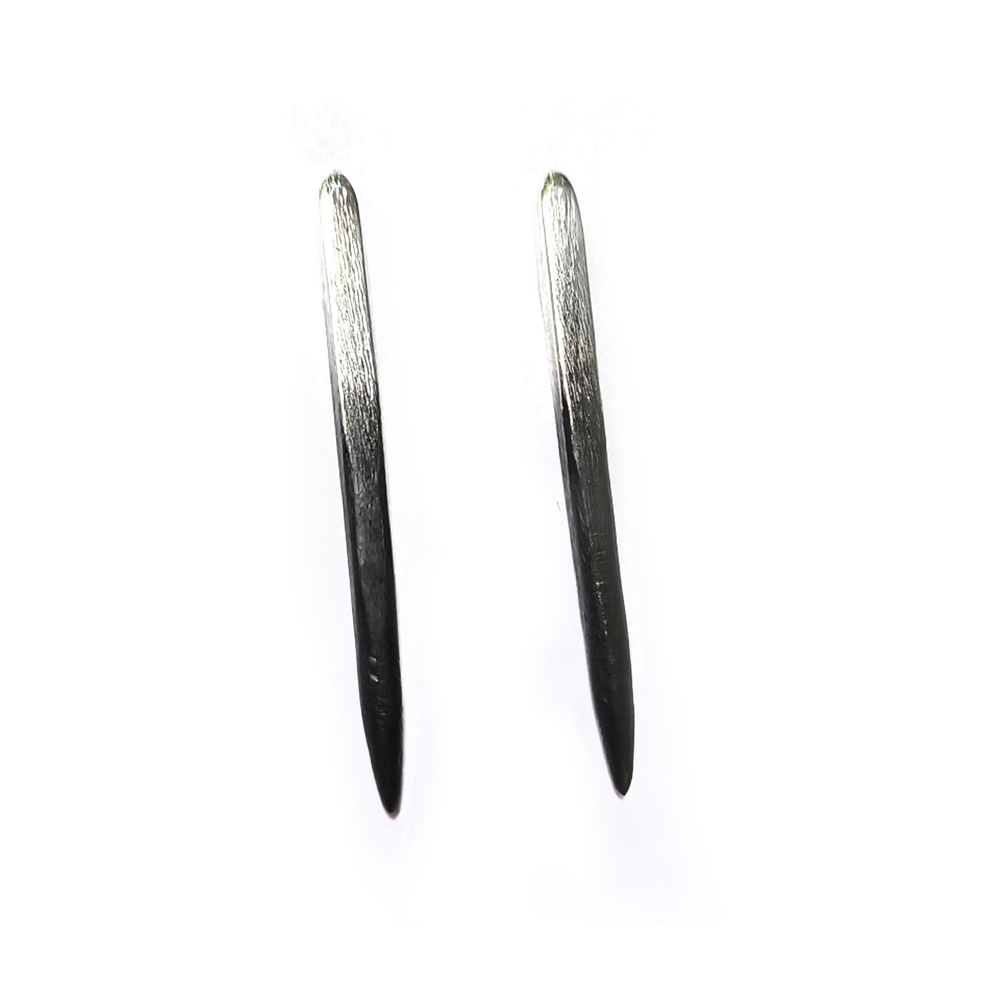 Silver spike earrings