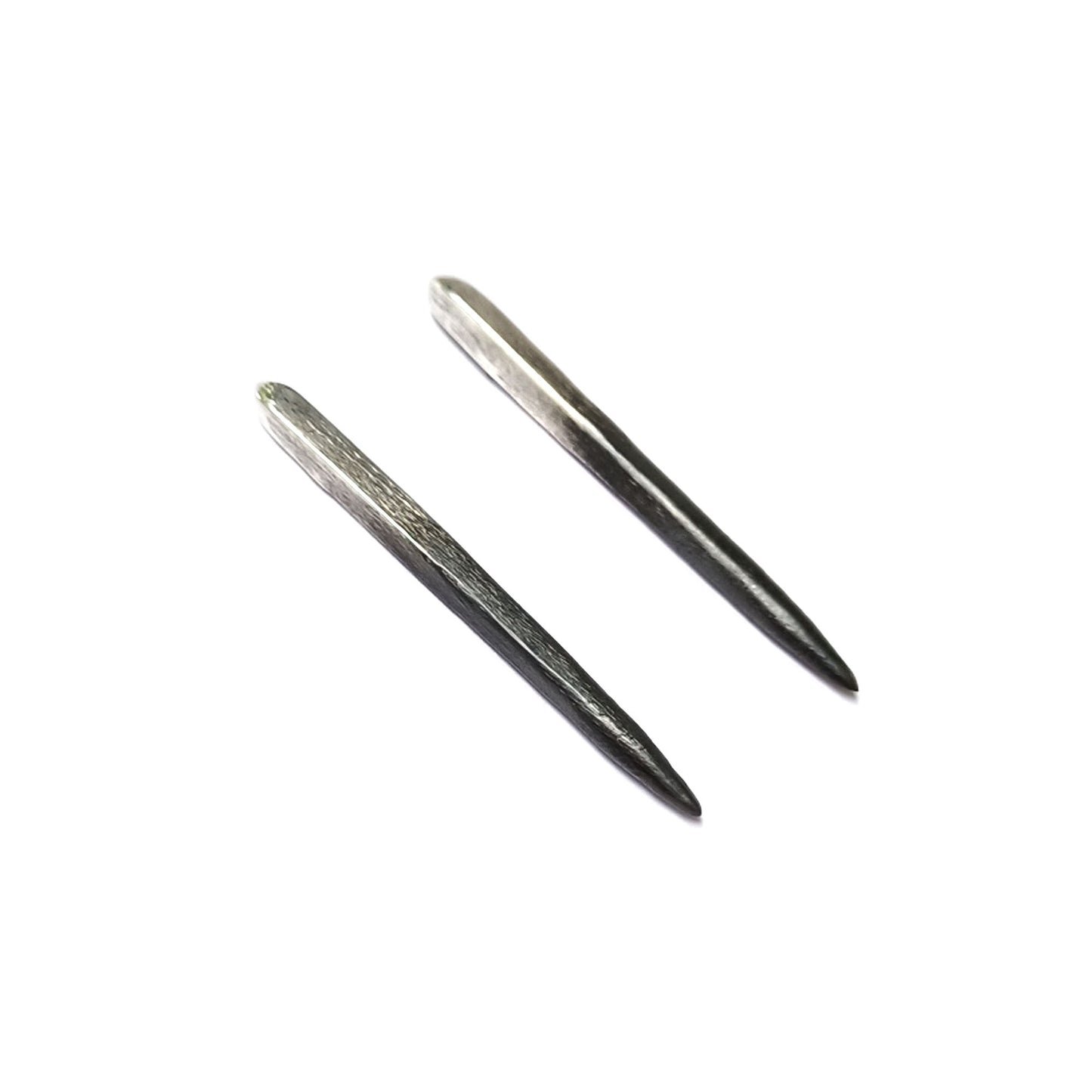 Silver spike earrings