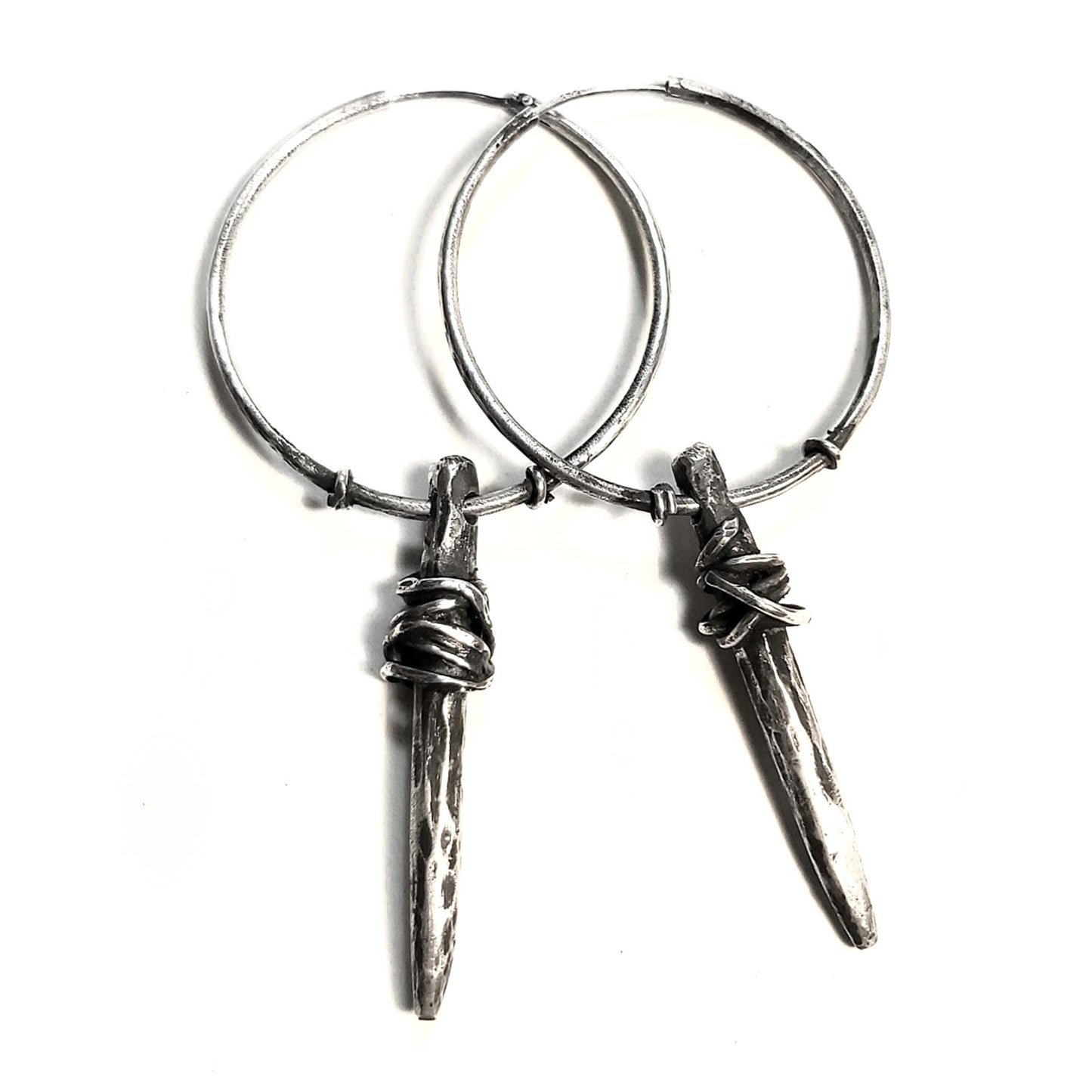 Silver hoop earrings