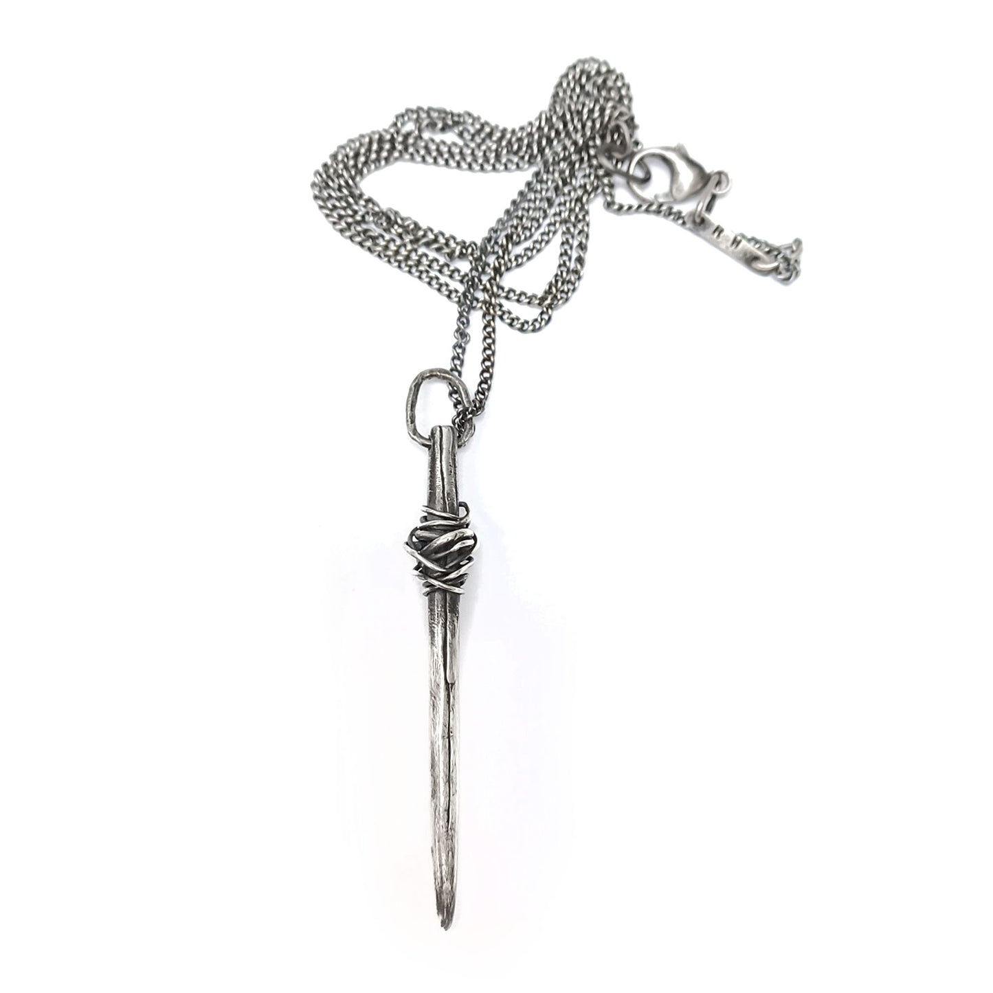 Silver spike pendant