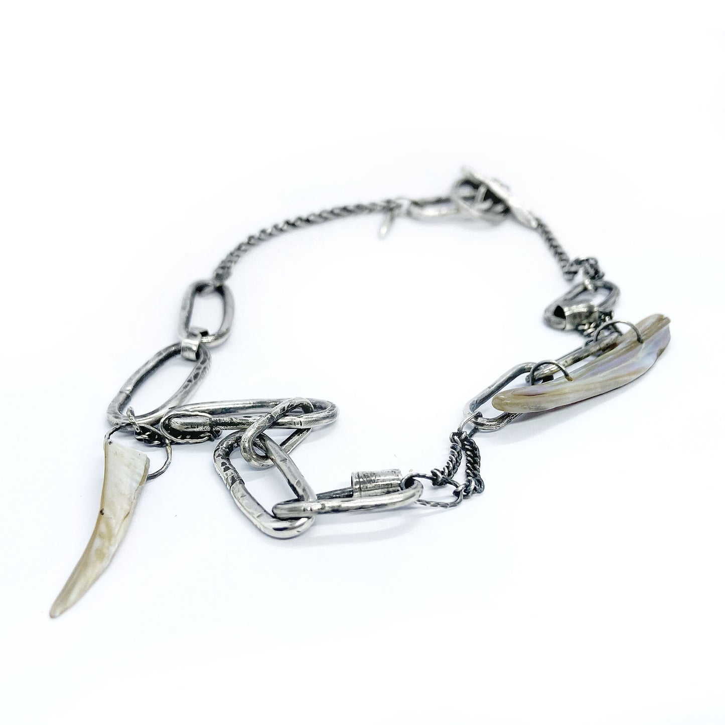 Silver and shell necklace