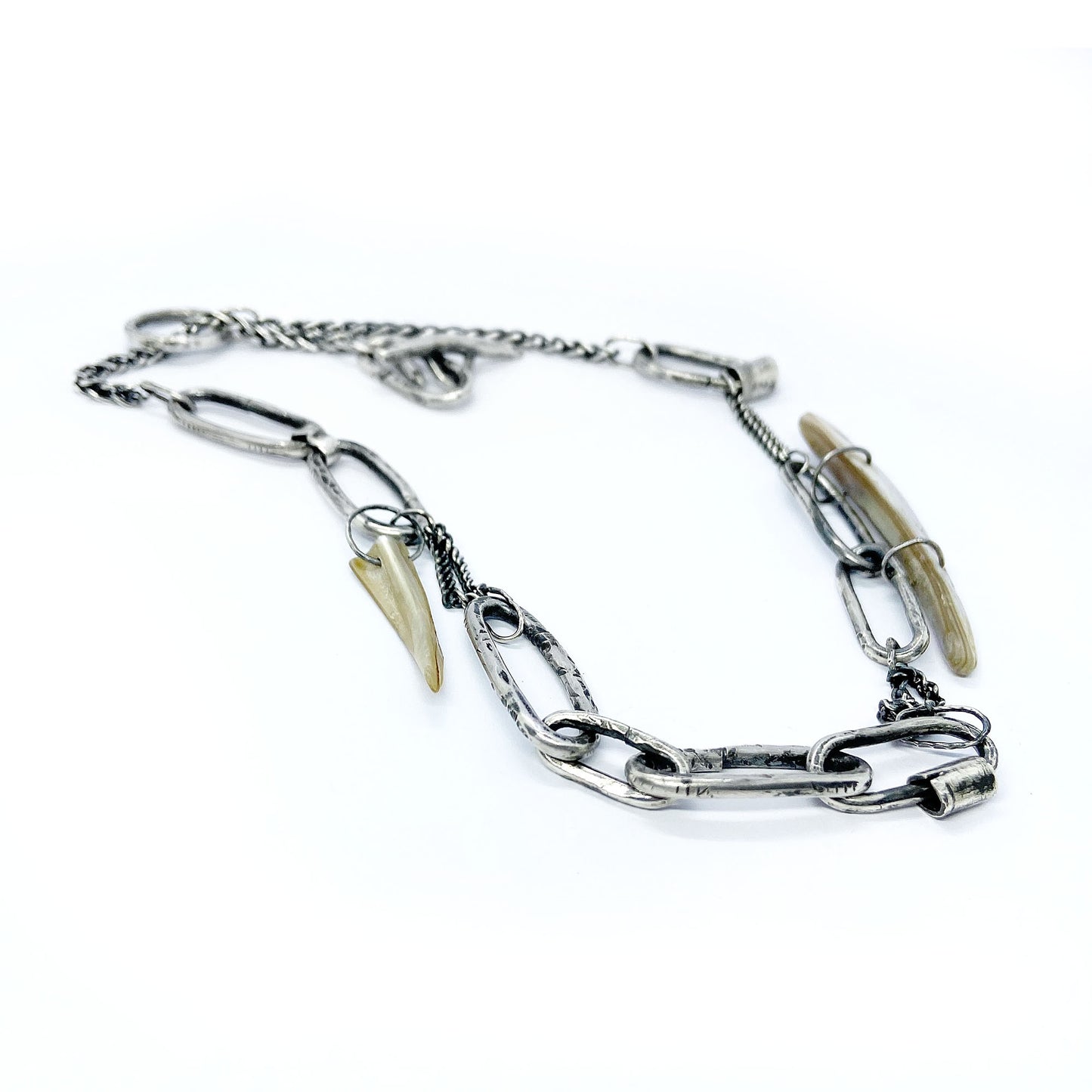 Silver and shell necklace