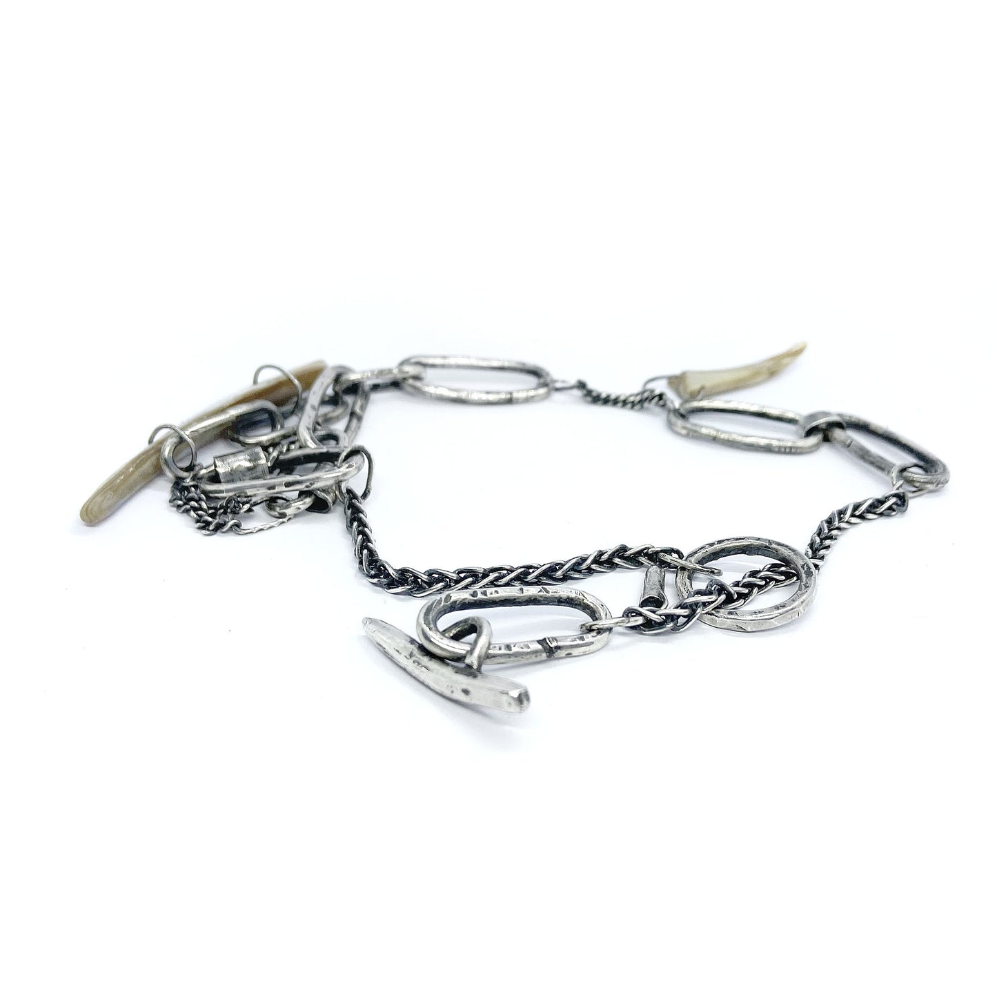 Silver and shell necklace