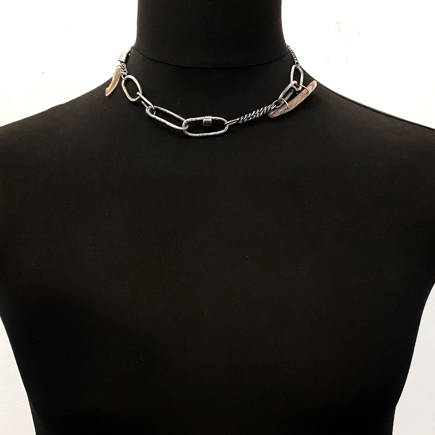Silver and shell necklace