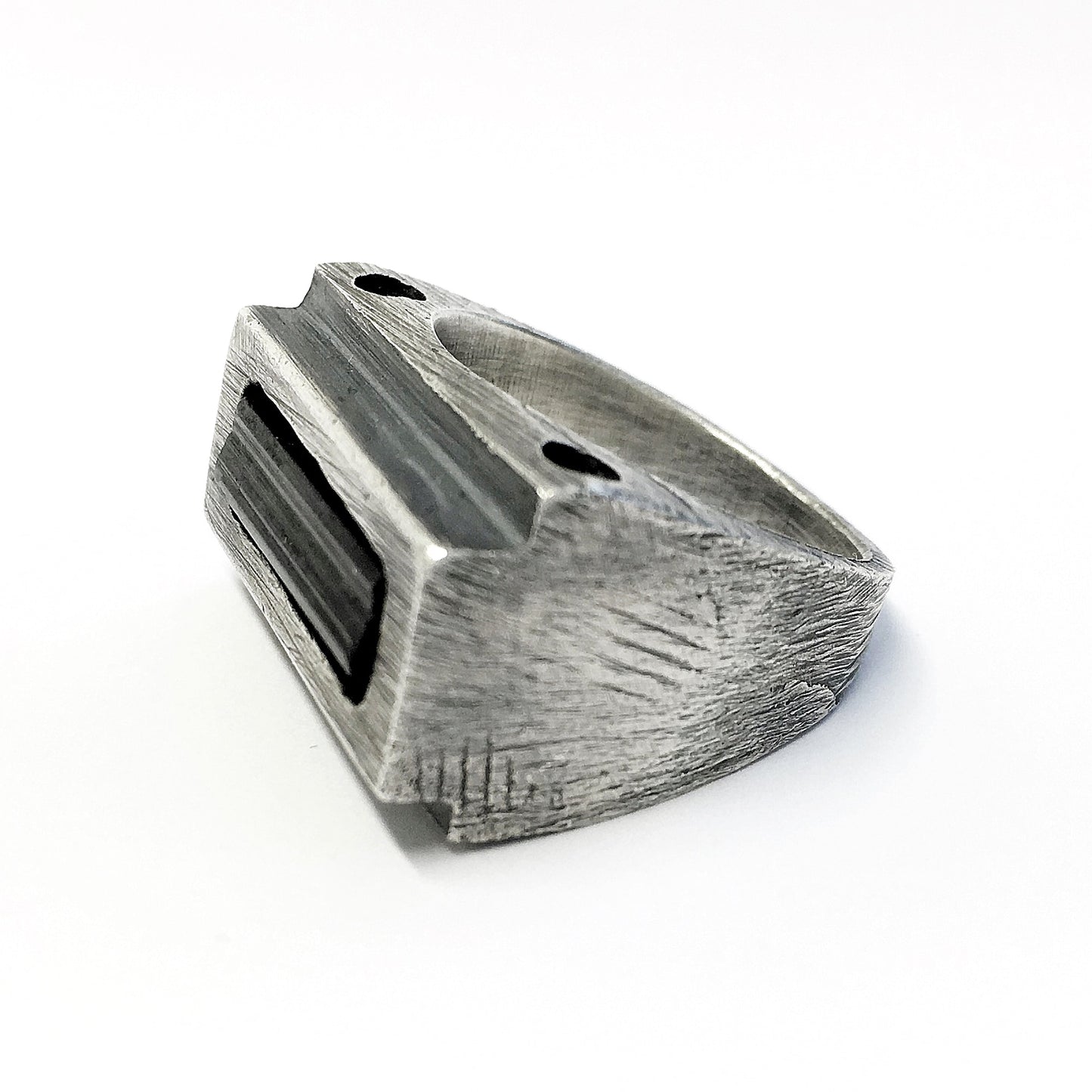 Silver tourmaline ring