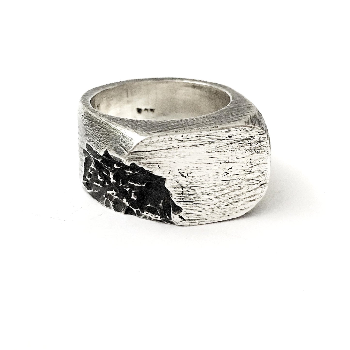 Solid silver ring