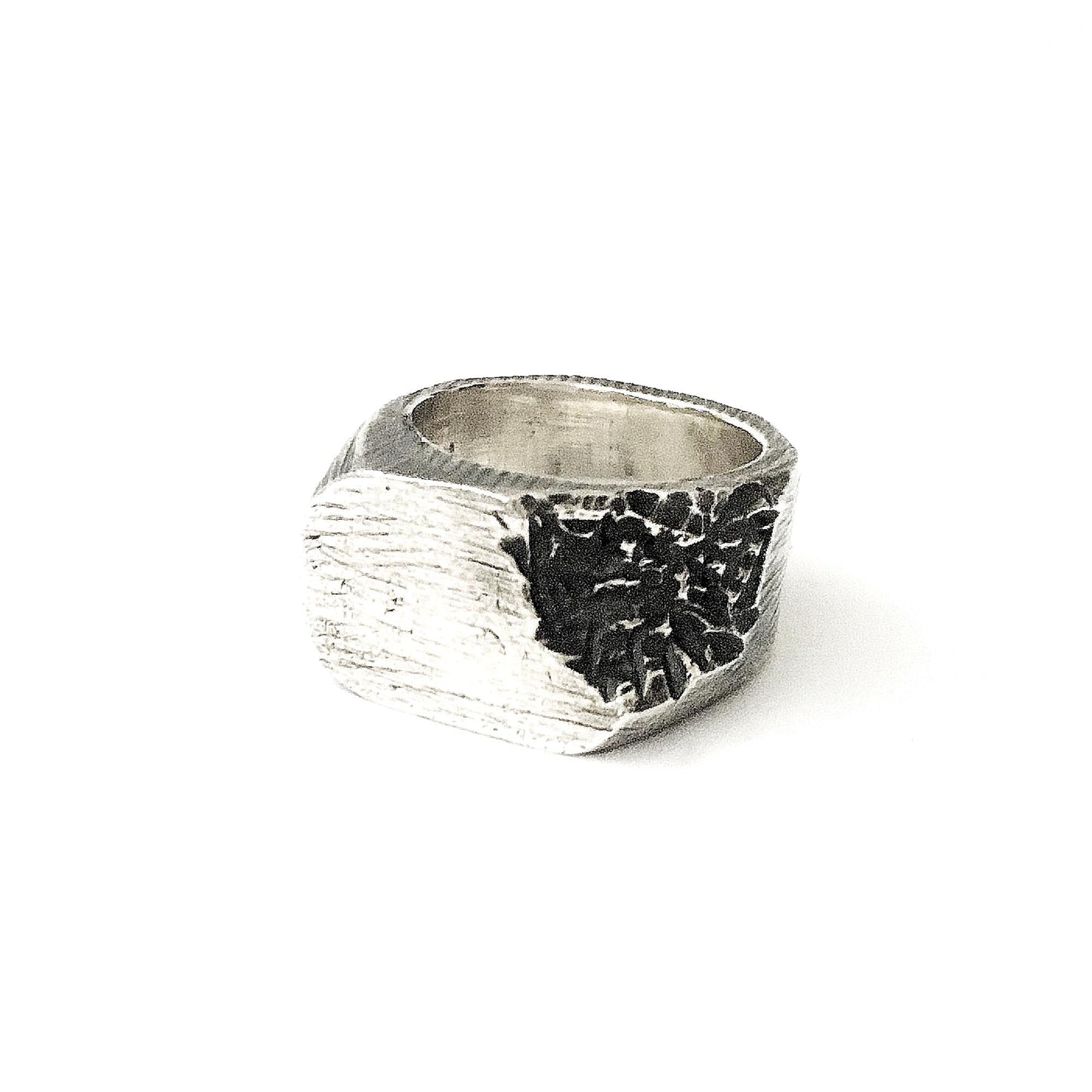 Solid silver ring