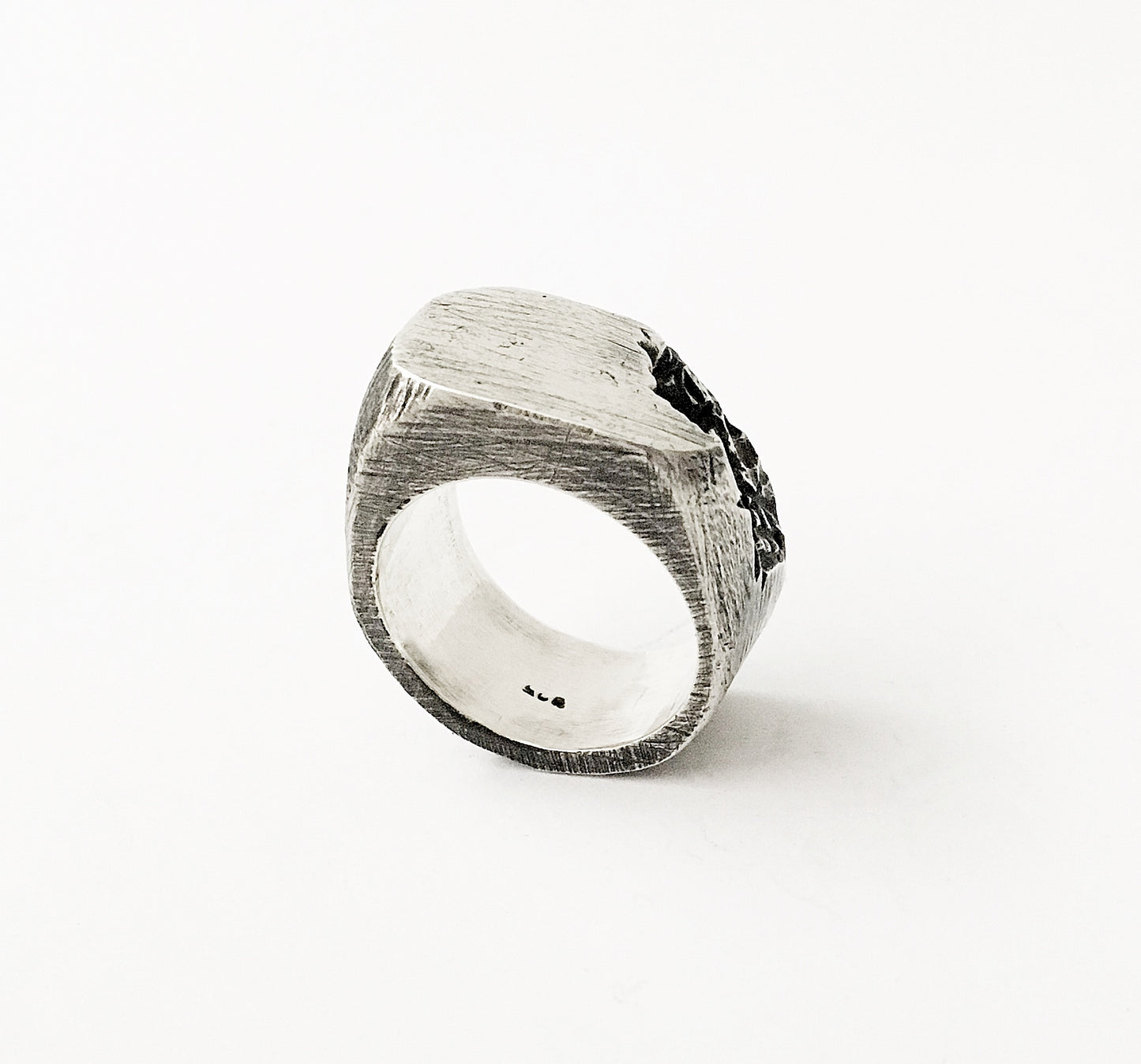 Solid silver ring
