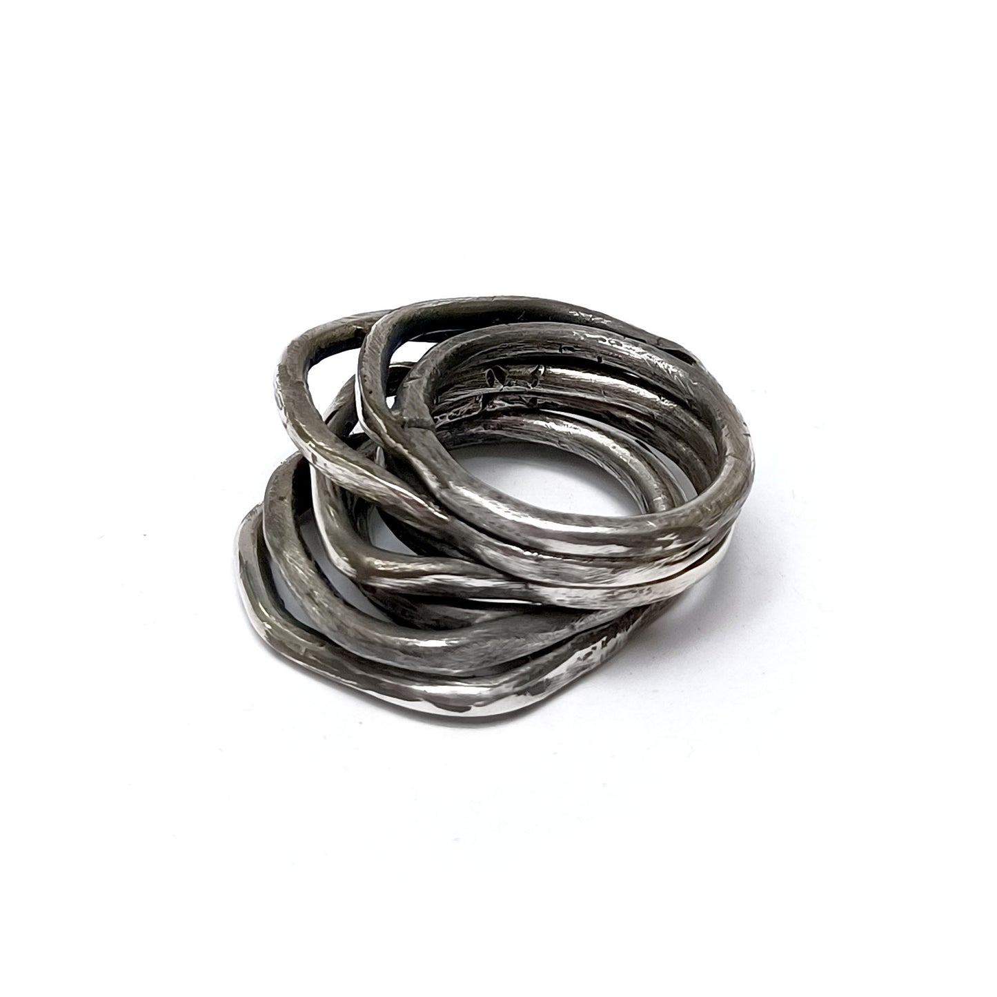 Silver stack rings