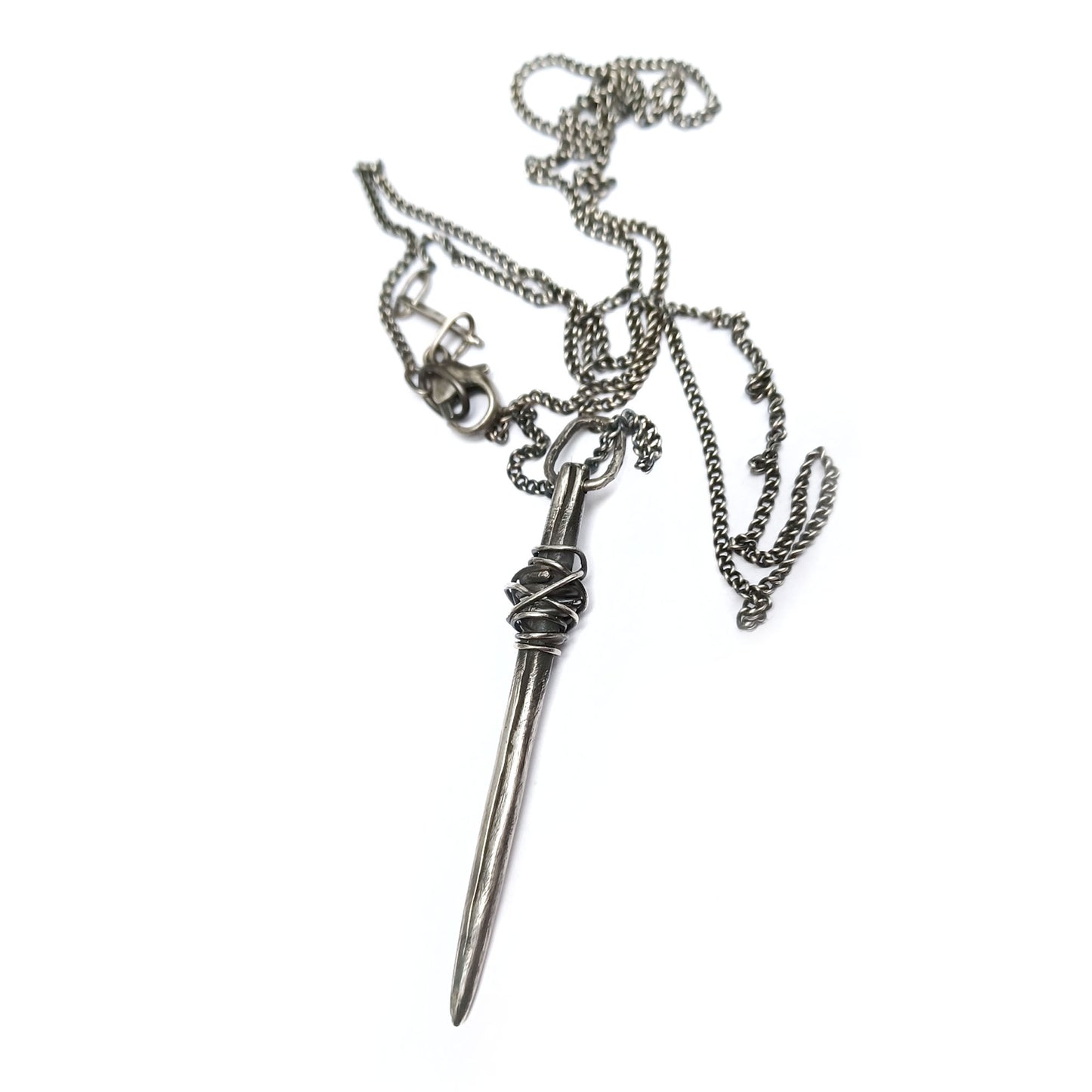 Silver spike pendant