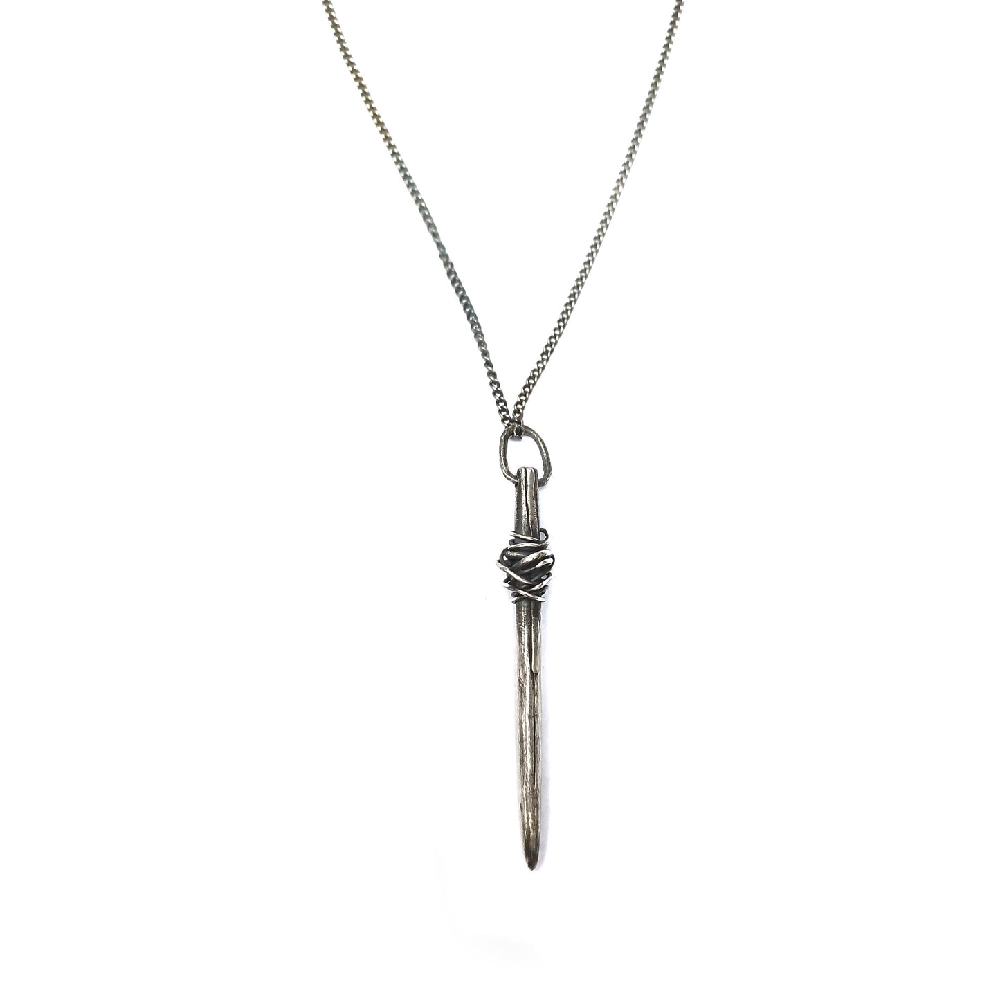 Silver spike pendant