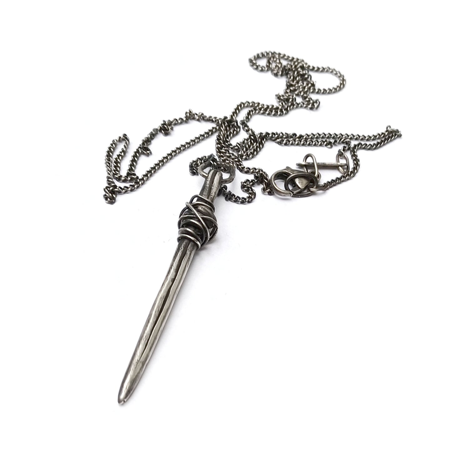 Silver spike pendant