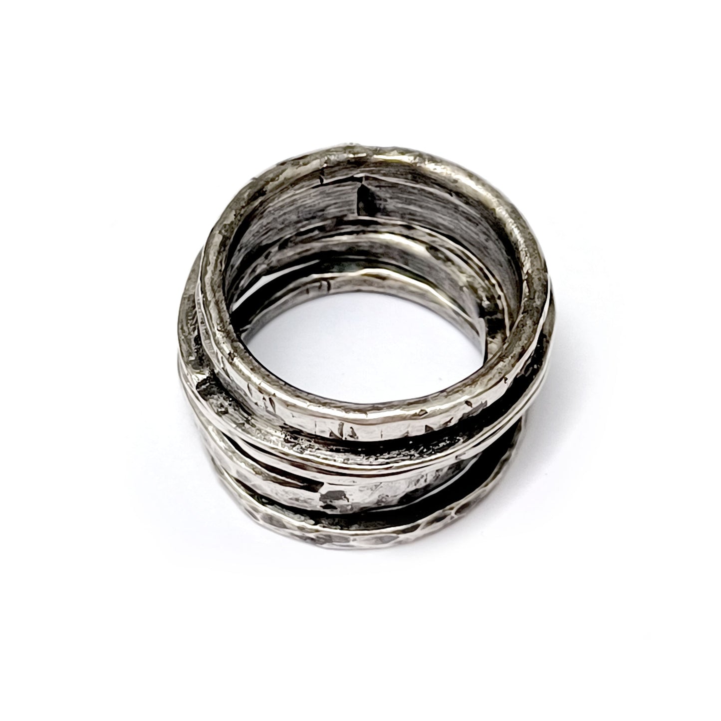 Silver stack rings
