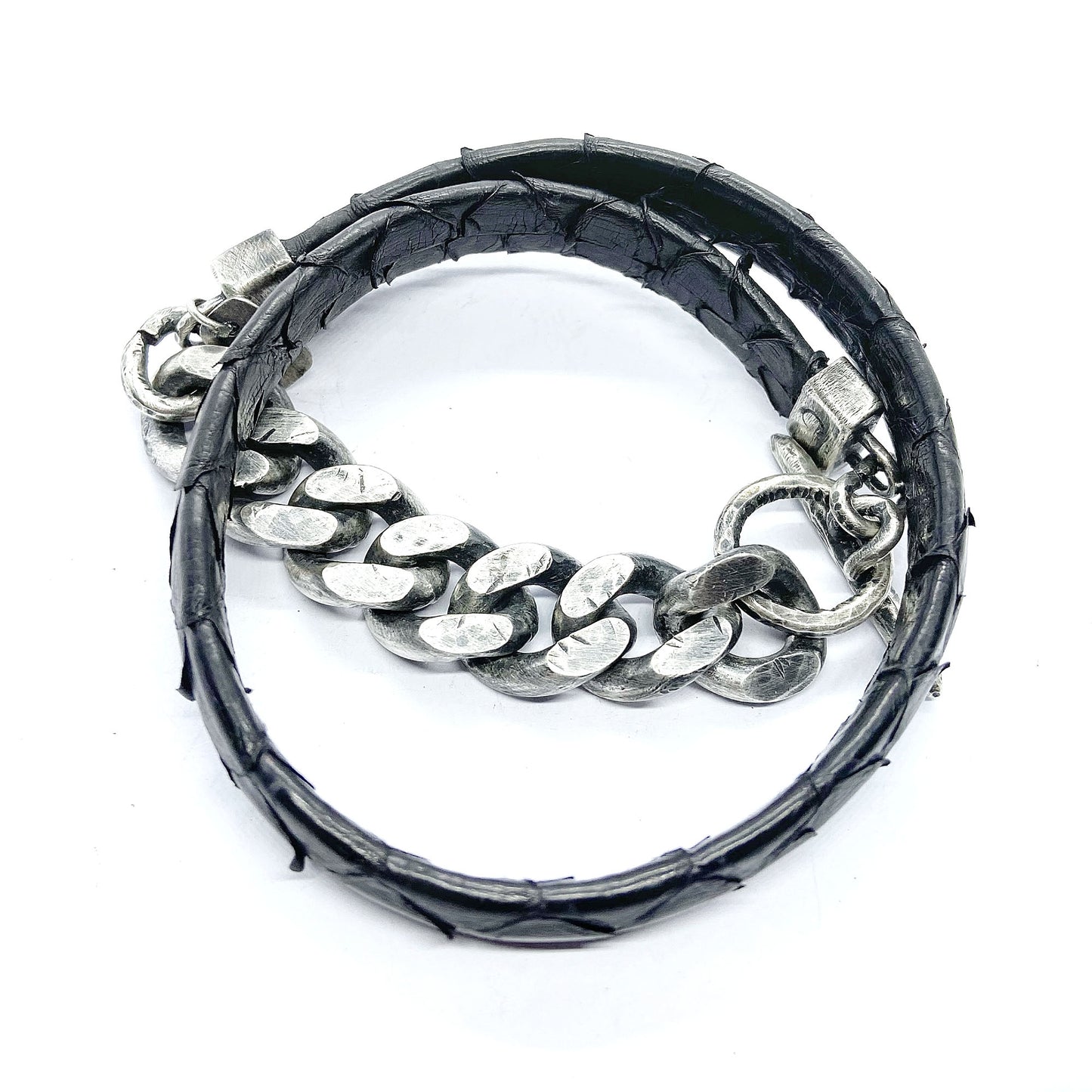 Curb chain wrap bracelet