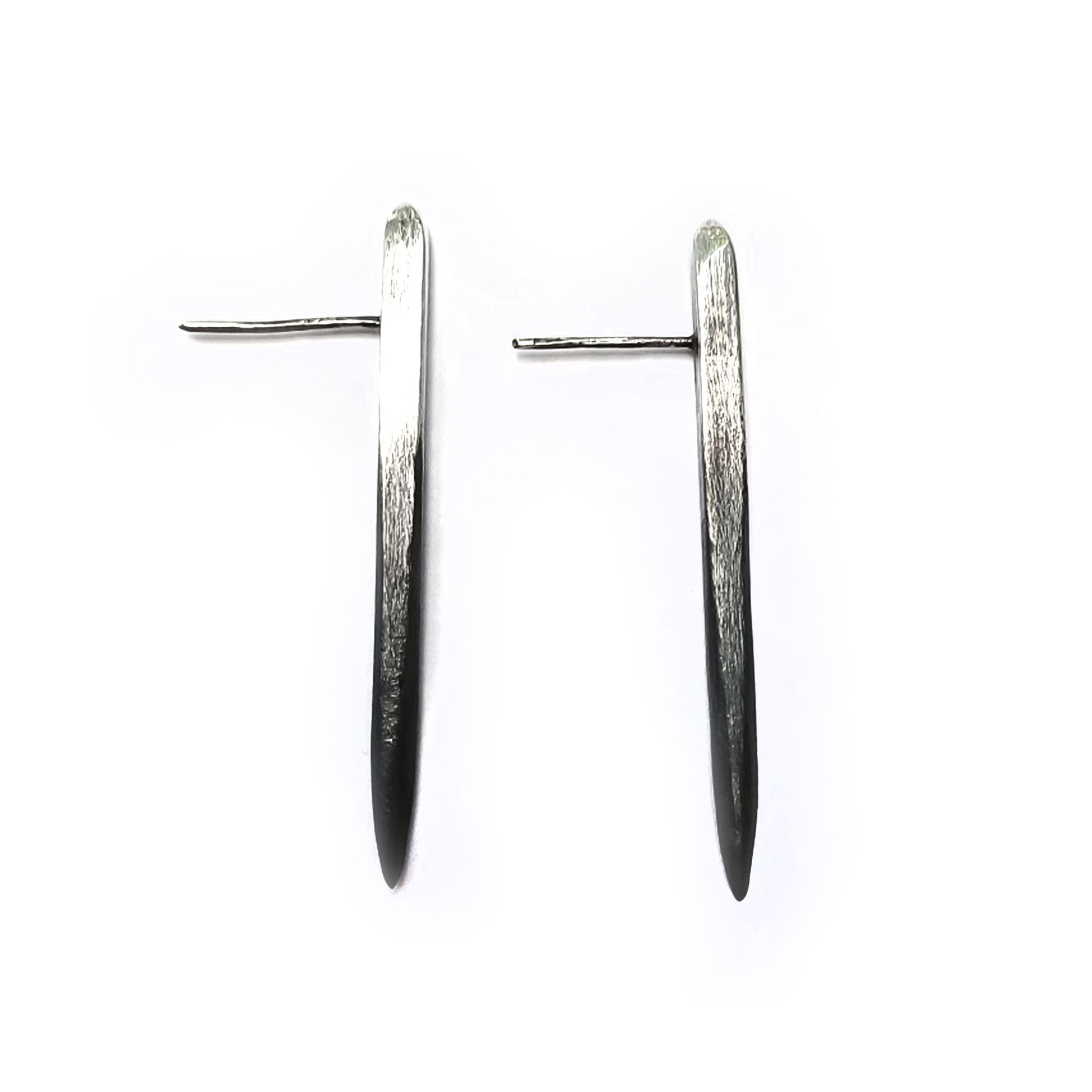 Silver spike earrings