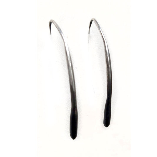 Cetus Silver Curved Earrings