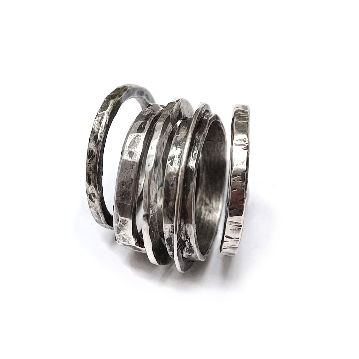 Silver stack rings